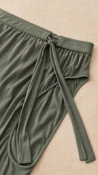 Women's Halter Crop Top and Wide Leg Pants Two-Piece Set