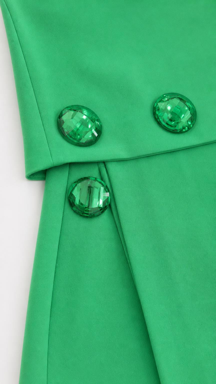 Chic Gem-Embellished Two-Piece Mini Skirt Set