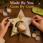 ⭐ Christian Faith Nativity Pearl Diamond Art Tree Topper Kit – Handcrafted Christmas Keepsake & Holiday Decor