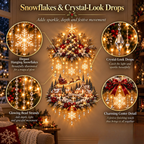 🌟 Enchanted Village Tree – Lighted Christmas Wall Hanging | Glowing Holiday Decor 🌟