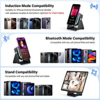 ⏳LAST DAY SALE ONLY ￡13.99!!✨🎅📱 5-in-1 Wireless Speaker Stand – Induction Audio & Phone Holder 🎵💡
