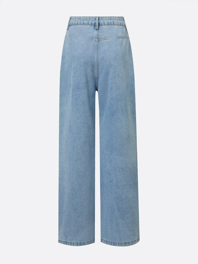 Denim Floral Casual Jeans