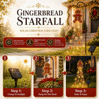 🎁Christmas Magic Pathway🎄Gingerbread Magic Solar Holiday Yard Light🍪