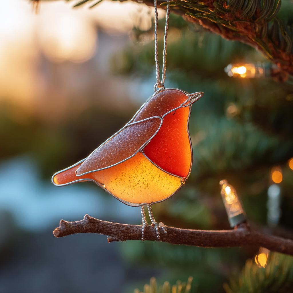 Sea Glass Birds Ornament