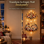 🌟 Enchanted Village Tree – Lighted Christmas Wall Hanging | Glowing Holiday Decor 🌟