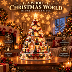 💯 Last day 49% OFF - 🎄Christmas Village Projection Centerpiece