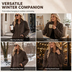 ⏳LAST DAY SALE ONLY￡15.99!!⭐🧥 Soft Plush Zip-Up Cardigan – Cozy Full-Zip Layer for Effortless Cool-Weather Style