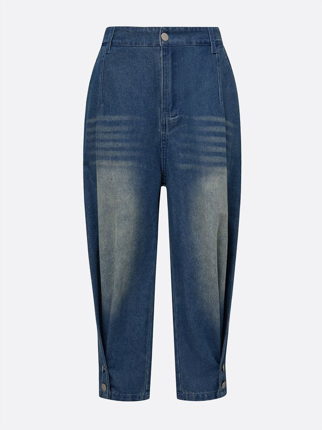 Denim Buttoned Casual Jeans