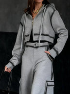 Casual Gradient Pattern Hooded Jacket
