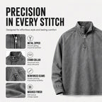 ⏳LAST DAY SALE ONLY ￡25.99!!✨🍂 Men's Quarter-Zip Denim Pullover – Casual Style with Comfortable Everyday Fit