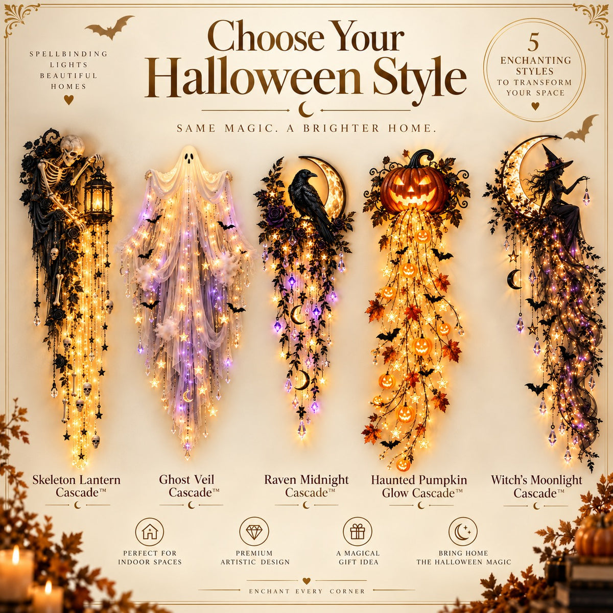 Halloween Cascade Wall Light Collection