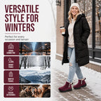 ⏳LAST DAY SALE ONLY￡17.99!!❄️Women’s Lightweight Winter Boots – Waterproof, Non-Slip & Plush-Lined for All-Day Warmth & Style👢✨
