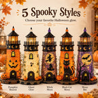 🎃 Beginner-Friendly Lighted Halloween Lighthouse DIY Kit – Sea Glass-Style Mosaic Collection
