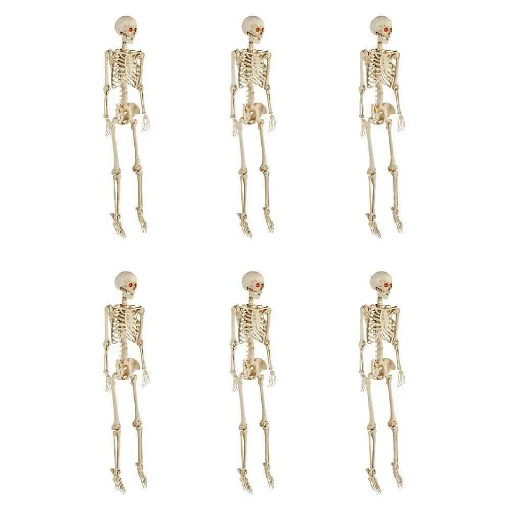Poseable Pitted Skeleton with LED Eyes (6-Pack)