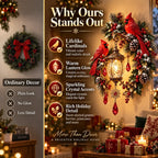 🔥Cardinal Christmas Lantern Glow – Lighted Holiday Wall Decor