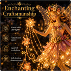 ✨ Enchanted Flower Fairy Solar Garden Light – Magical Glowing Outdoor Christmas Yard Decor 🧚🌸