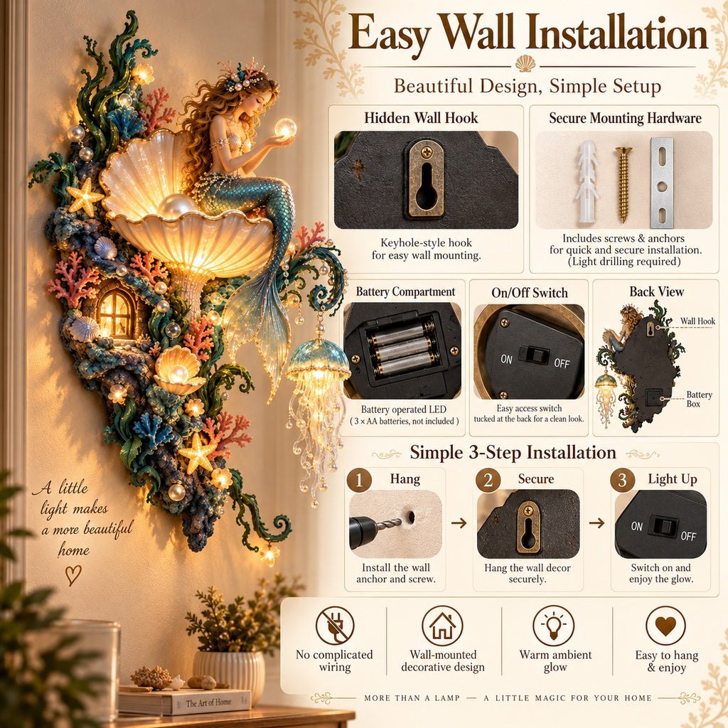 Mermaid Pearl Wall Light