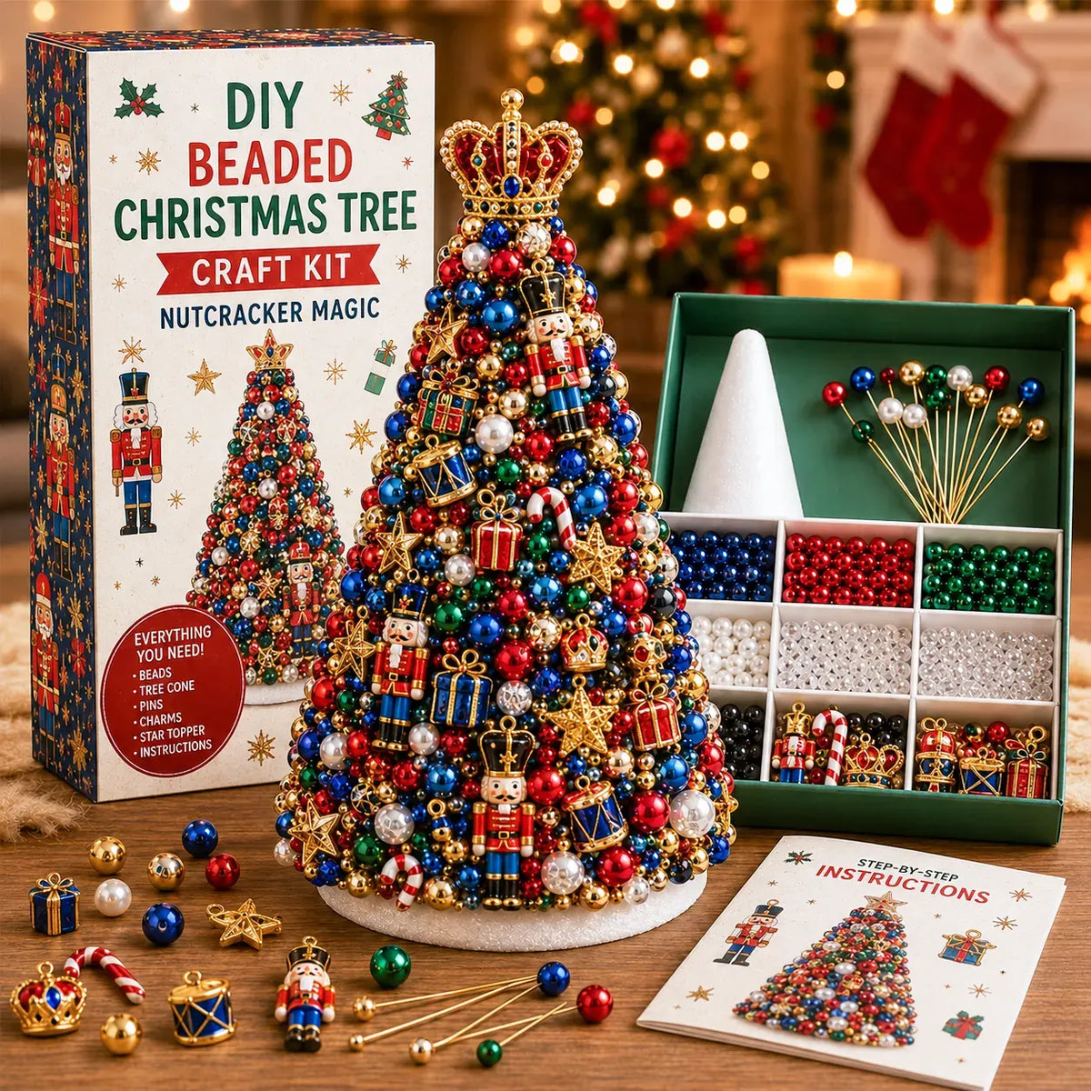 🎄Beginner-Friendly DIY Beaded Christmas Tree Craft Kit Collection