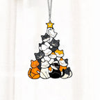 😻Cat Christmas Tree Suncatcher Ornament