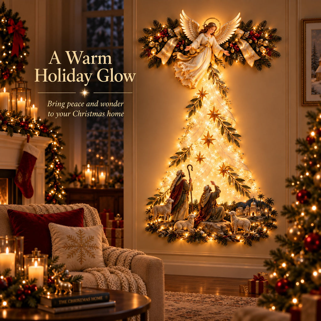 Angels Over Bethlehem Wall Light