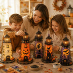 🎃 Beginner-Friendly Lighted Halloween Lighthouse DIY Kit – Sea Glass-Style Mosaic Collection