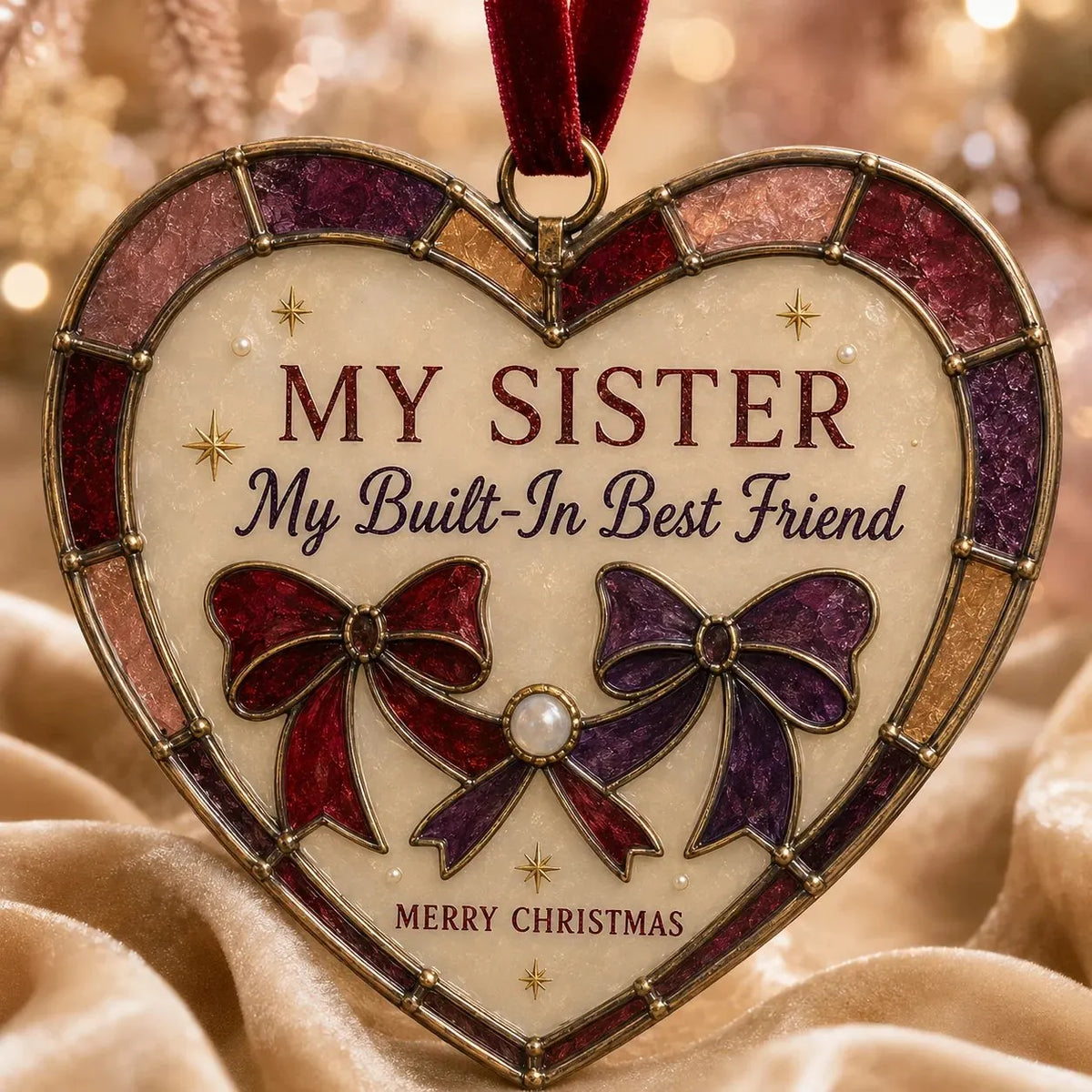 ✨ Heartfelt Stained-Glass Style Christmas Ornaments | The Perfect Holiday Gift for Everyone You Love ❤️🎄