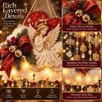 Angelic Christmas Snowfall Cloud – Lighted Hanging Holiday Decor☁️