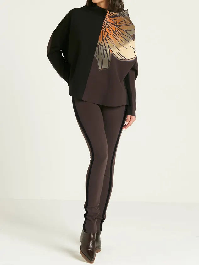 Floral Casual Stand Collar Long Sleeve Shirt