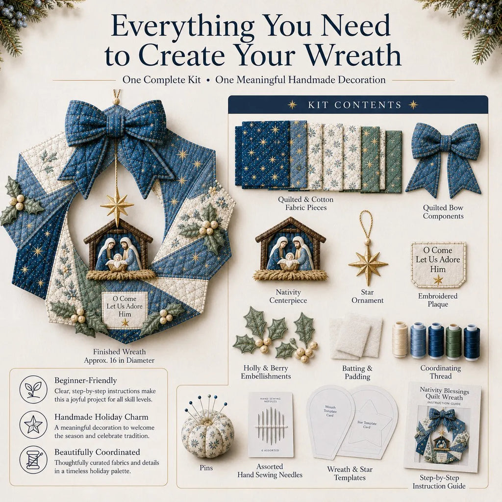 Christmas Fabric Wreath DIY Kit