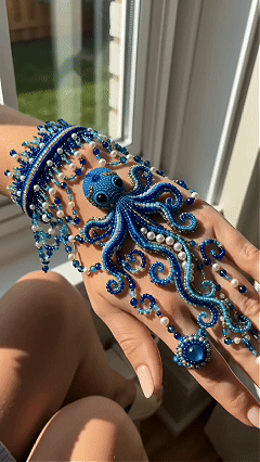 🌊 DIY Ocean Beaded Hand Bracelet Kit