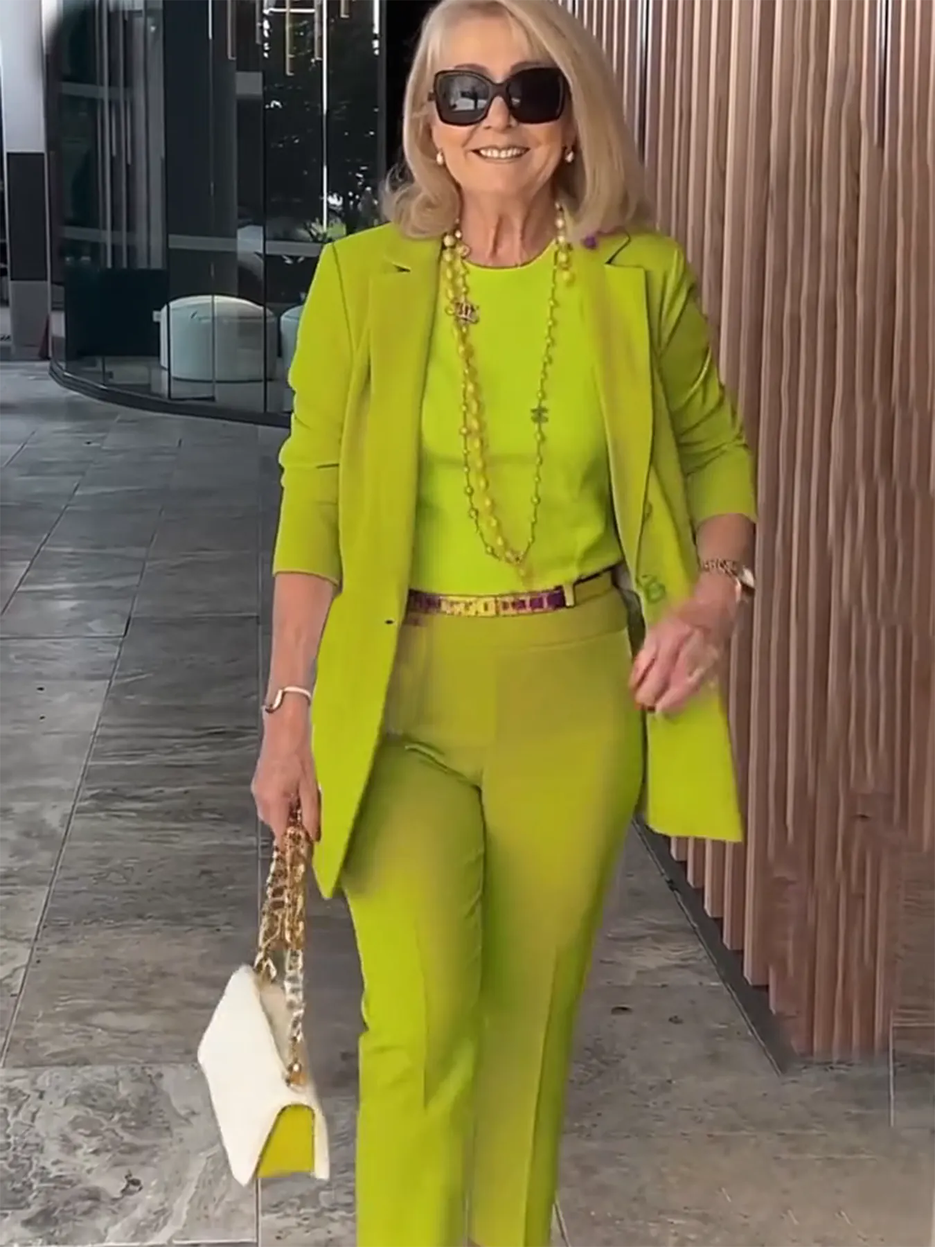 Two-Piece Suit Blazer Coat Pants Gorgeous Neutral Styles Suit