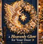 ✨🕊️ Christmas Angel LED Wreath Door Decor