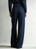 Casual Striped Straight Pants