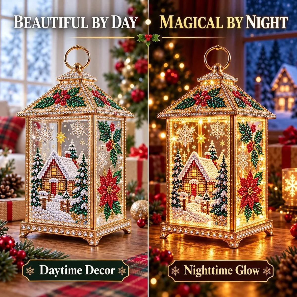 🌟DIY Light-Up Diamond Art Lantern