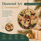 6Pcs/12Pcs Christmas DIY Diamond Painting Ornaments Kit, Xmas Tree Hanging Pendant🎄