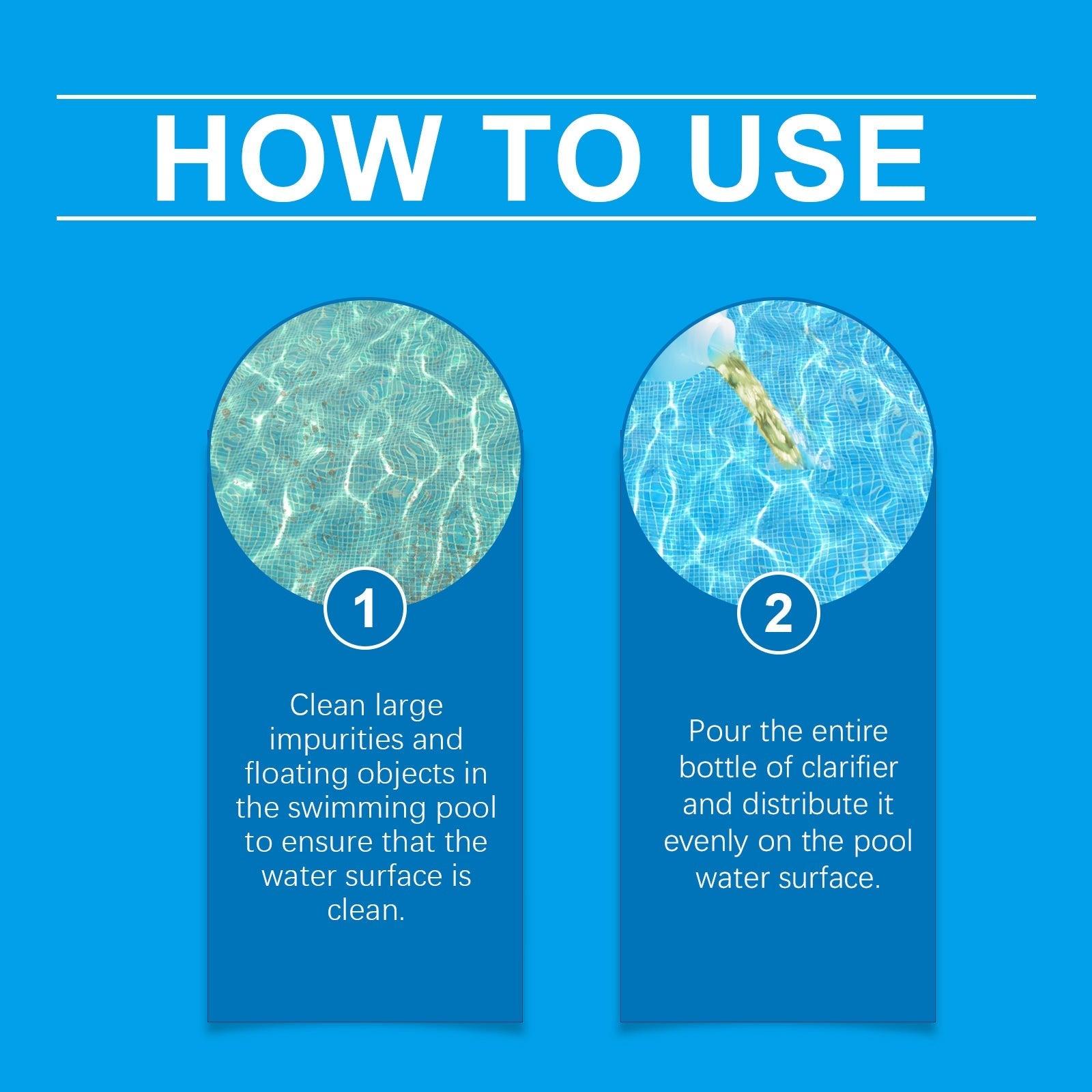 HozoneX Pool Water Clarifier Used to Improve the Water Quality of Home Public Outdoor Swimming Pools Cleaner
