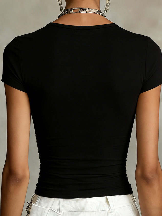 Casual Floral Slim Fit Graphic T-Shirt