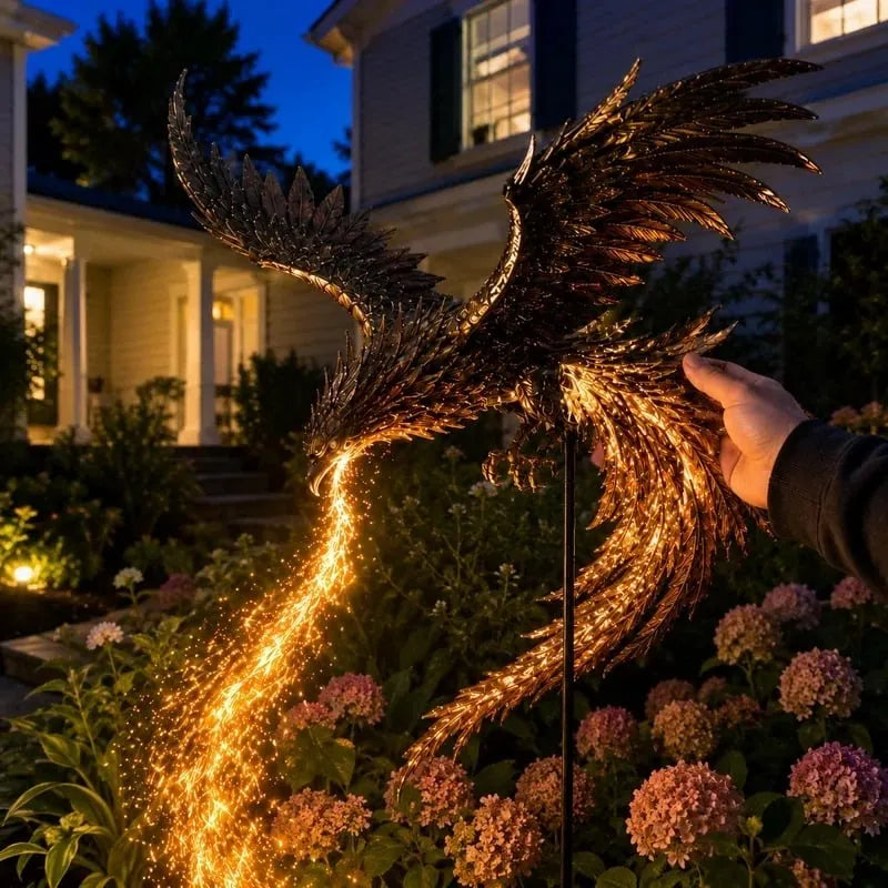 Solar Phoenix Garden Stake Light