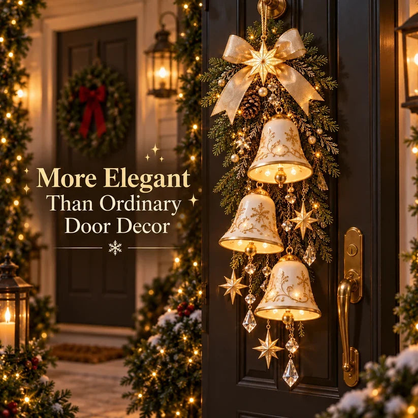 🔔✨Last Day 49% OFF✨✨Golden Bell Blessing Cascade Christmas Door Hanging
