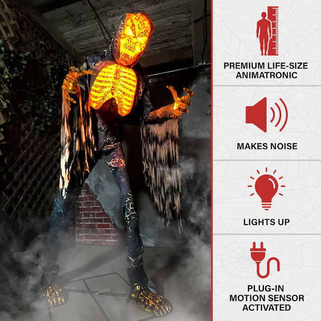 7.5-ft Freestanding Motion Activated Lighted Skeleton Animatronic