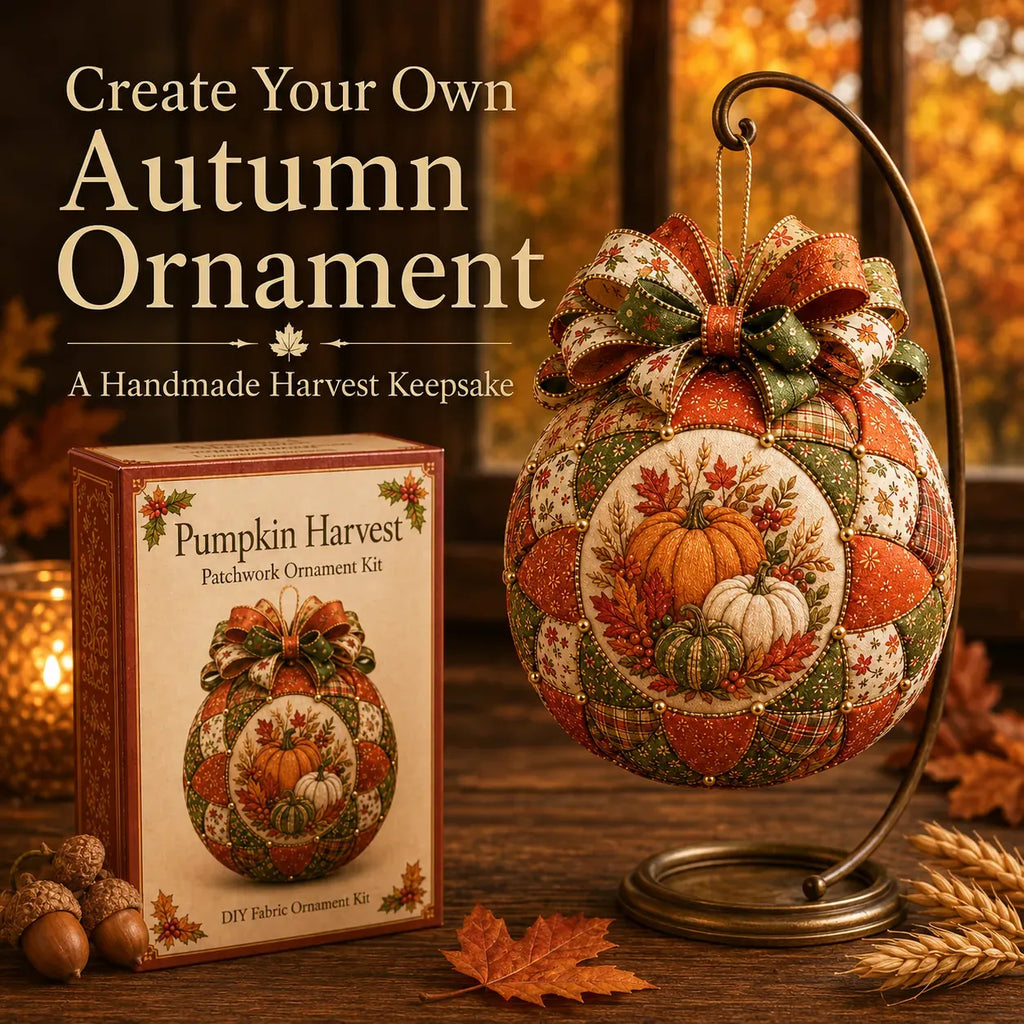 🍂 Beginner-Friendly DIY Autumn Thanksgiving Patchwork Ornament Kit Collection