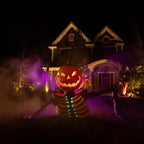 New! 5ft Pumpkin Skeleton Black Light Reactive Ground Breaker