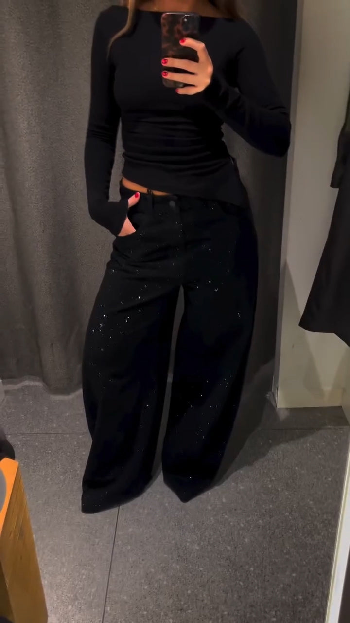 Ladies' Effortless Glam Sequin Pants
