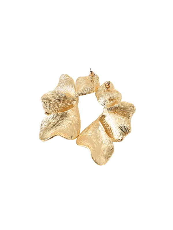 Textured Petal Flower Earrings