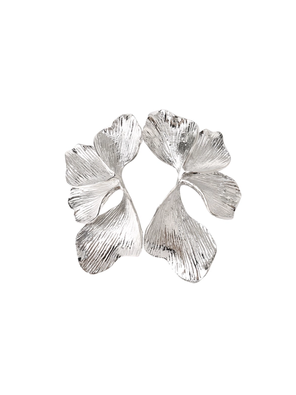 Textured Petal Flower Earrings