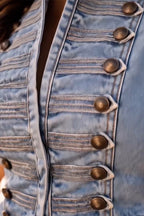 Women's Casual Slim Button Decoration Denim Vest or Jeans