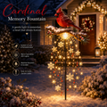 🌲 Christmas Discount - 45% OFF🐦Cardinal Memory Fountain – Lighted Christmas Remembrance Garden Decor❤️
