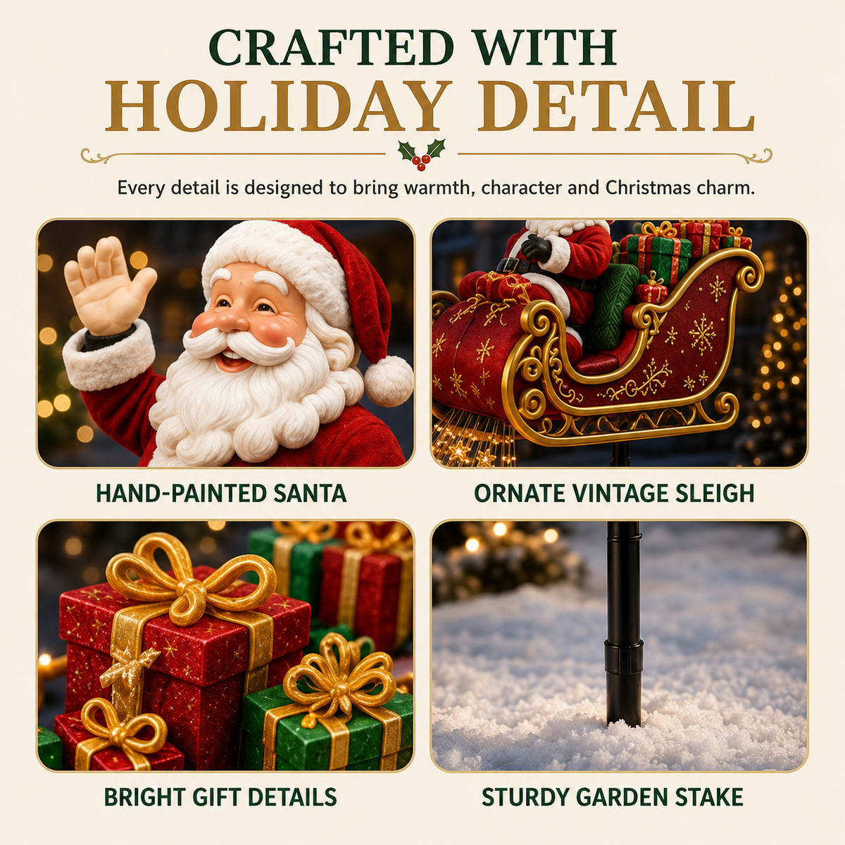 🔔🎄 Festive From Every Angle ✨– Magical Christmas Cascade Solar Garden Light🎄🎁