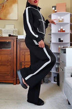 Women's Casual Beads Decoration Short Jacket or Pants