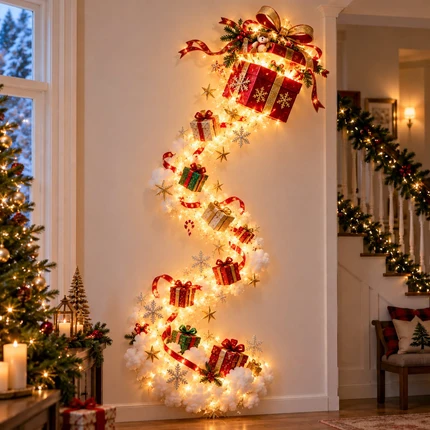 🎄 Light Up The Christmas Magic ✨ Festive LED Wall Decor